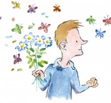 Flower-Man editorial illustration